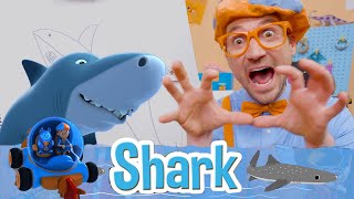 How To Draw A Shark | Draw with Blippi! | Kids Art Videos | Drawing Tutorial