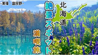 【北海道観光/美瑛・富良野】北海道ならでは！普段では見ることのできない景色に感動！（北海道/北海道グルメ/北海道旅行/絶景スポット/青い池/ファーム富田）