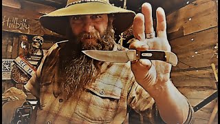 OLD TIMER KNIFE, IDAHO MADE BUCK KNIFE, WOODCRAFT / BUSHCRAFT HILLBILLY REVIEW