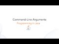Command-Line arguments in java