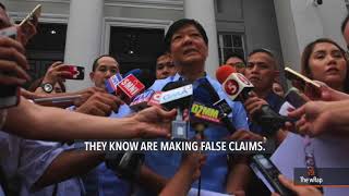 Bongbong Marcos: 'My family has been suffering from fake news'