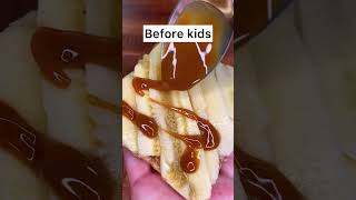 Everyday struggle to eat your food peacefully😭❤️🍌| Before vs after kids| CHEFKOUDY