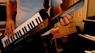 Yamaha KX5 KX 5 KX-5 keytar solo MIDI controller remote shoulder synth demo with NI Kontakt