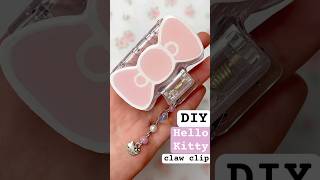 DIY 🎀 Hello Kitty 🎀 claw clip! #diy #clawcliphairstyles