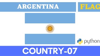 Argentina flag drawing using python | #code_gyani | #argentina