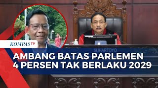 Begini Respons Partai Golkar, PSI dan Mahfud MD soal Putusan MK Terkait Ambang Batas Parlemen