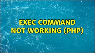 exec command not working (php)