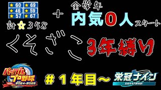 【くそざこ栄冠#1】今の栄冠ナインで新入生☆合計358・全学年内気0人スタートのくそざこ高校で3年縛りをしたらどうなってしまうのか、1年目編【栄冠ナイン/パワプロ2024/ZenQ】