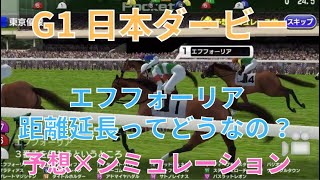 【日本ダービー2021予想】競馬シミュレーション　＃エフフォーリア　＃サトノレイナス　＃競馬シュミレーション