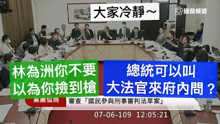 20200706 黨團協商 1113 國民參與刑事審判法 邱顯智 陳椒華 林為洲 李貴敏 柯建銘 #蔡英文 #大法官 #許玉秀 #呂太郎 #林永頌 立法院演那齣