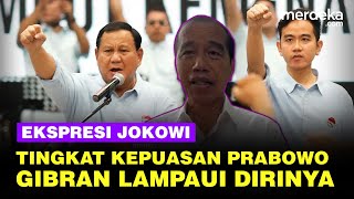 Ekspresi Jokowi Respons Tingkat Kepuasan Prabowo Gibran Lampaui Dirinya Saya Cek di...