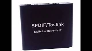 Vcando SPDIF/Toslink Switcher 3x1 with IR