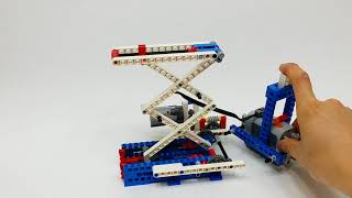 LEGO 9686 Machine\u0026Mechnism - 20. Scissor lift (motor)