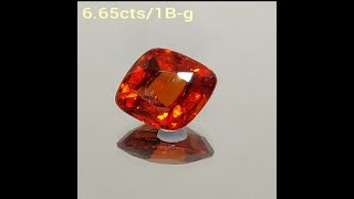 6.65cts Gomed Stone/Certified Gomed Hessonite/Ceylone Gomed Gemstone Certified Natural Hessonite