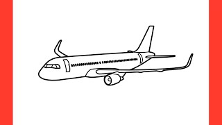 How to draw an Airplane AIRBUS A320 / drawing Boeing 737 800 plane step by step