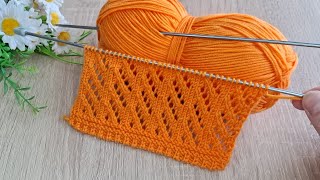 İki şiş kolay örgü yelek model anlatımı ✅️Eays knitting crochet patterns