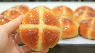 十字面包Hot Cross Buns Recipe|复活节食谱 Easter Recipe |蓬松拉丝|葡萄干香料面包Raisin Spice Bread, Fluffy Stringpull