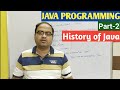 JAVA PROGRAMMING | Part-2 | History of Java