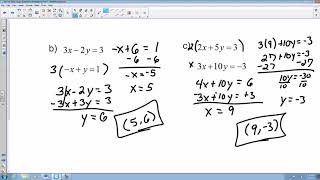 7.4 Solve Linear Systems by Multiplying First