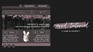 cute, dark & interactive carrd tutorial — © soobcrds