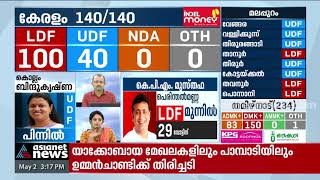 എൽഡിഎഫ് 100 സീറ്റിൽ മുന്നിൽ| 100 seat for LDF