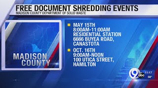 Free document shredding events in Madison county this year