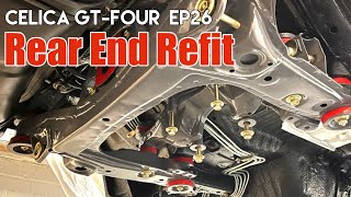 Rear subframe \u0026 suspension refitting Toyota Celica gt-four restoration ep#26