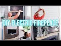 DIY ELECTRIC WALL FIREPLACE W/ MANTEL & SHIPLAP | FIREPLACE MAKEOVER | MORE WITH MORROWS