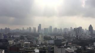 TIME LAPSE:  It Seems like there’s a FIRE OUTSIDE! Balcony View - Bangkok, Thailand