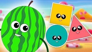 Shapes Song, Learn Shapes with Mr Fruits & Nursery Rhymes for Kids