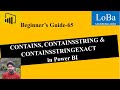 Power BI CONTAINS, CONTAINSSTRING & CONTAINSSTRINGEXACT function