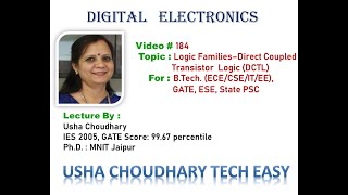 Video # 184 Logic Families - Direct Coupled Transistor Logic (DCTL)