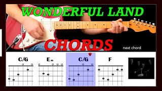 WONDERFUL LAND - The Shadows - Guitar play along with chords