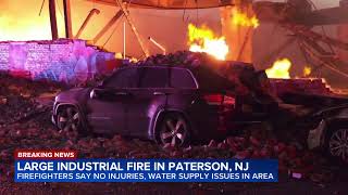Massive fire tears through abandoned chemical factory in Paterson