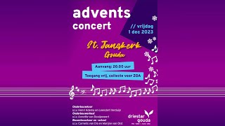 Adventsconcert door leerlingen van De Driestar vanuit de St. Jan in Gouda