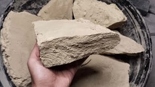 ASMR : pure multani mitti yellow clay slab series 23 yummy mouth-watering texture 🤤😍🥰