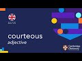 How to pronounce courteous | British English and American English pronunciation