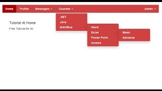 Multi level #Dropdown Menu in CSS, HTML5 & Bootstrap