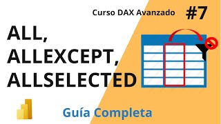 ALL, ALLEXCEPT Y ALLSELECTED en DAX. Las Principales Funciones para remover filtro en Power BI.