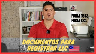 ✅ Documentos para Registar LLC en USA *Pasaporte*FORM1583*FORMSS4 🏢 Empresa en Estados Unidos 🇺🇸 #09