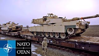 US military loads and delivers the Abrams Tank
