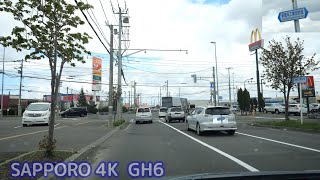 Japan Drive Hokkaido 4K/60p LUMIX GH6  Sapporo city road - Higashikariki kogyodanchi dori Ave