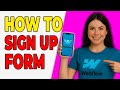 How To Create A Signup Form In Webflow [Webflow Tutorial 2026]