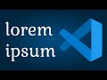VSCode Lorem Ipsum