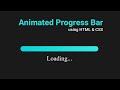 Master Animated Progress Bars with HTML & CSS: Easy Step-by-Step Tutorial 2025 #coding #html #css