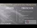 SQL Delete vs Truncate