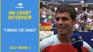 Carlos Alcaraz On-Court Interview | 2022 US Open Round 3