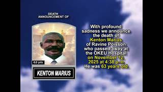 Kenton Marius ~ Short Obituary