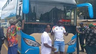 Revival motoways from Zimbabwe Bulawayo to South Africa dancing for the new bus