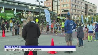 Nearly 4K runners lace up for 25th Quad Cities marathon